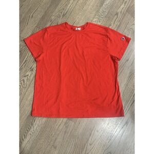Vintage Champion Blank Short Sleeve T-shirt Mens XXL Red Thick
